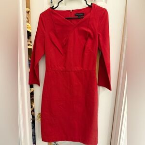 Banana Republic Vibrant Red Long Sleeve‎ Dress